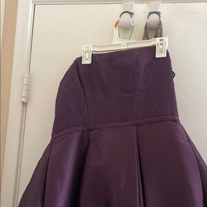 Elegant Purple Strapless Dress